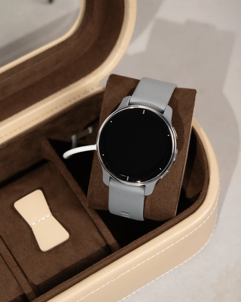 CORDOBA Uhrenbox für 5 Uhren aus Leder mit Glas