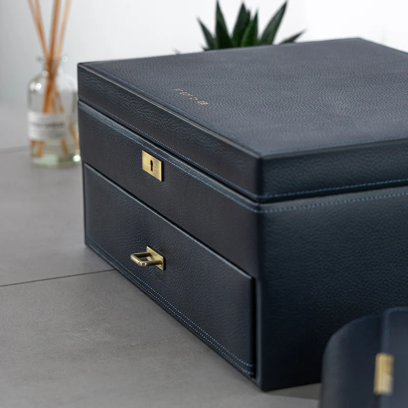DYNASTY XXL Uhrenbox für 20 Uhren aus Leder