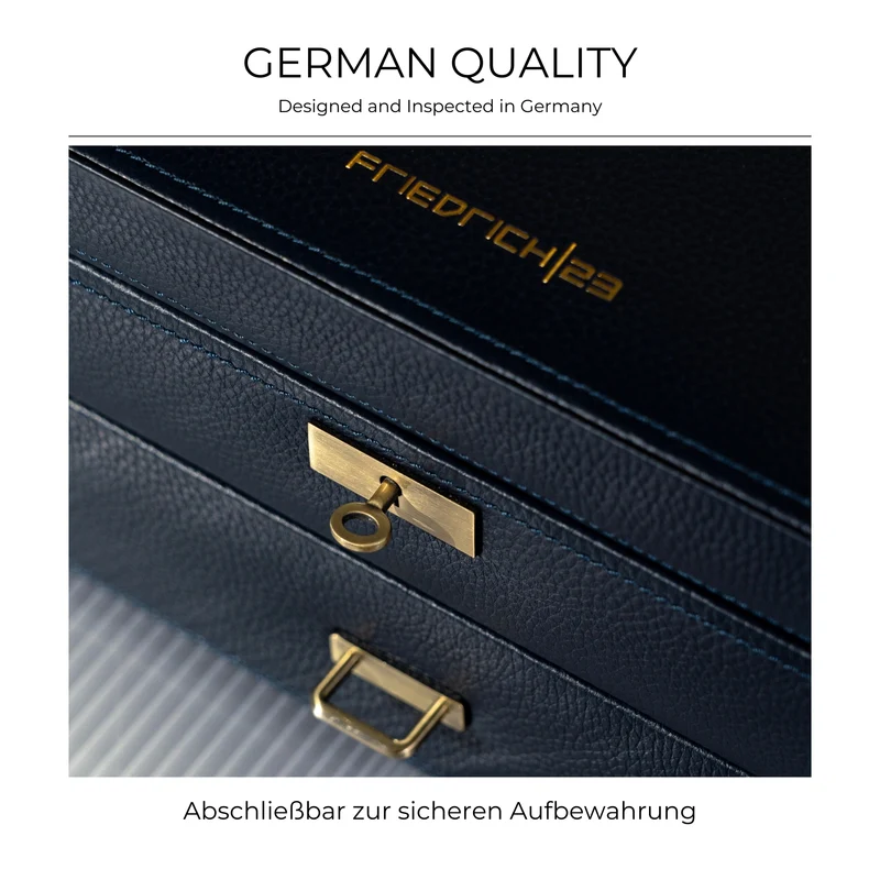 DYNASTY XXL Uhrenbox für 20 Uhren aus Leder