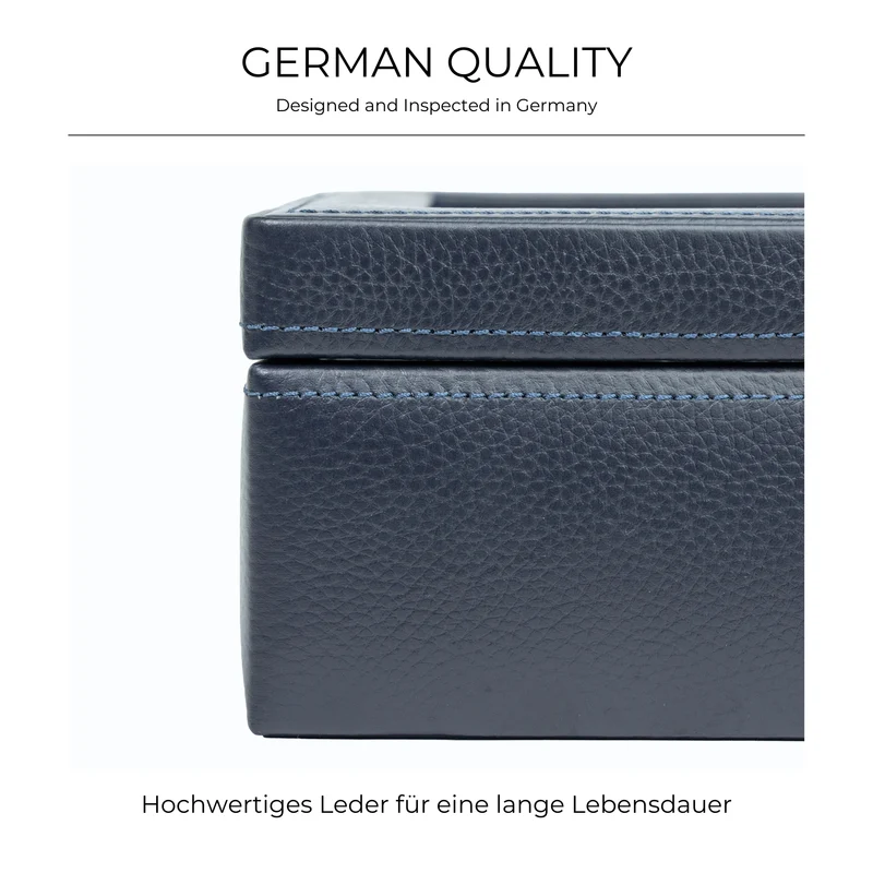 DYNASTY XXL Uhrenbox für 20 Uhren aus Leder