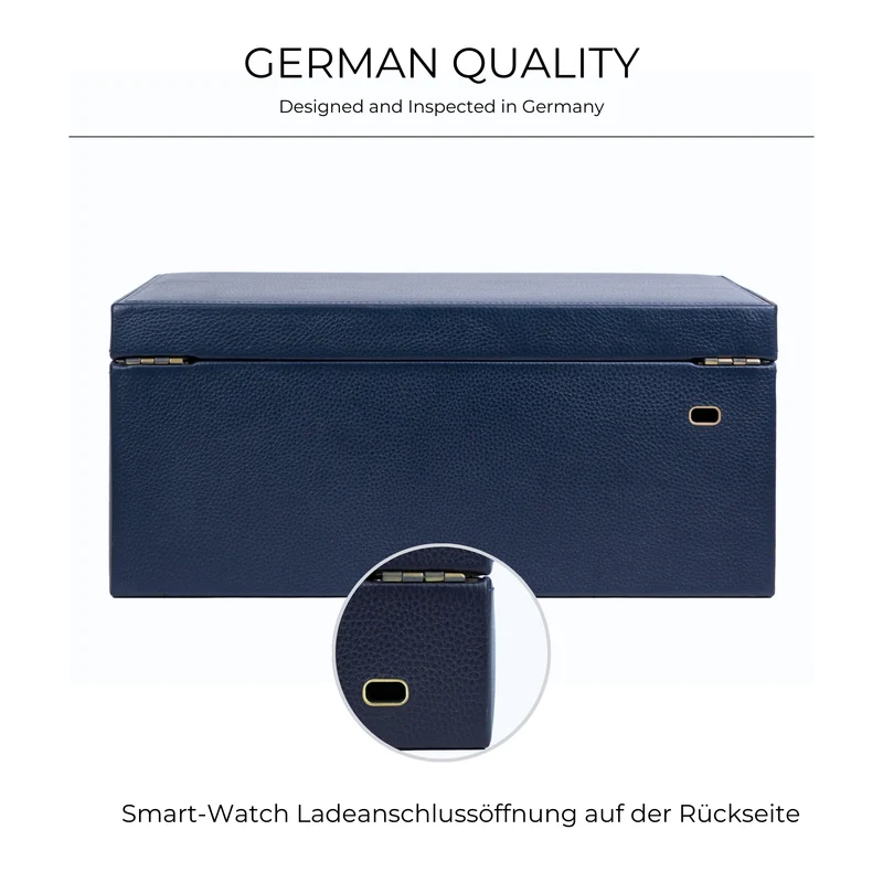 DYNASTY XXL Uhrenbox für 20 Uhren aus Leder