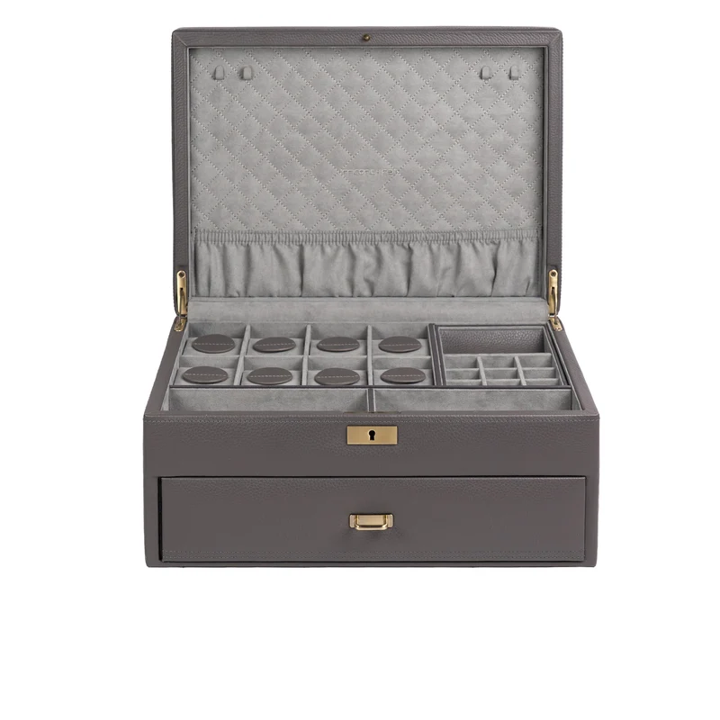 DYNASTY XXL Uhrenbox für 20 Uhren aus Leder
