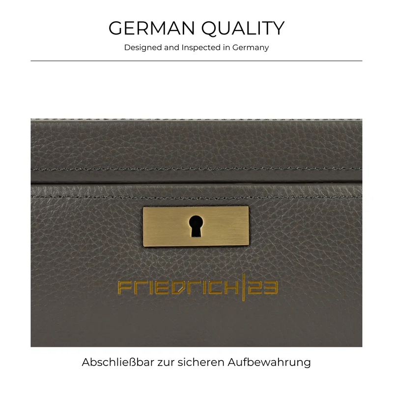 DYNASTY XXL Uhrenbox für 20 Uhren aus Leder
