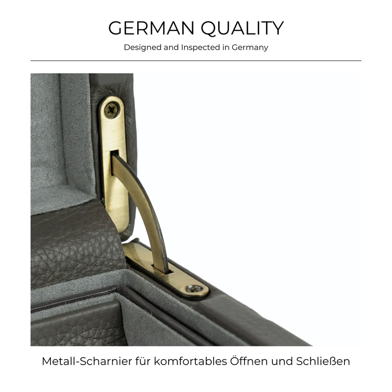 DYNASTY XXL Uhrenbox für 20 Uhren aus Leder