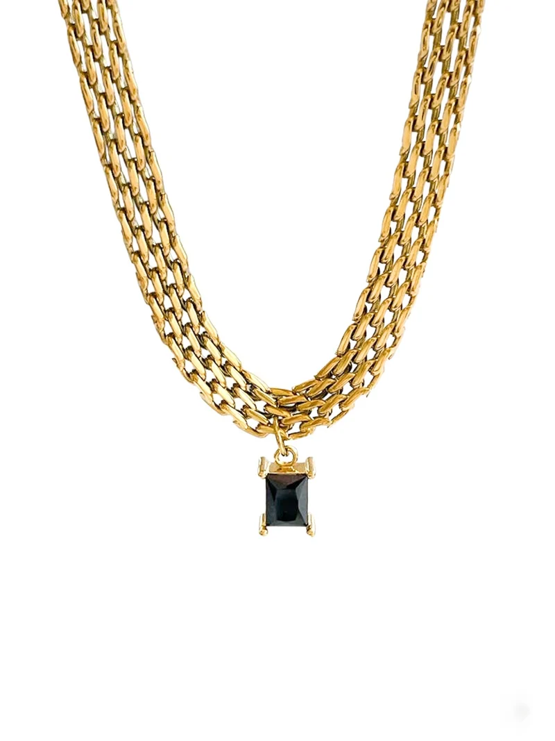 Black Mesh Halskette