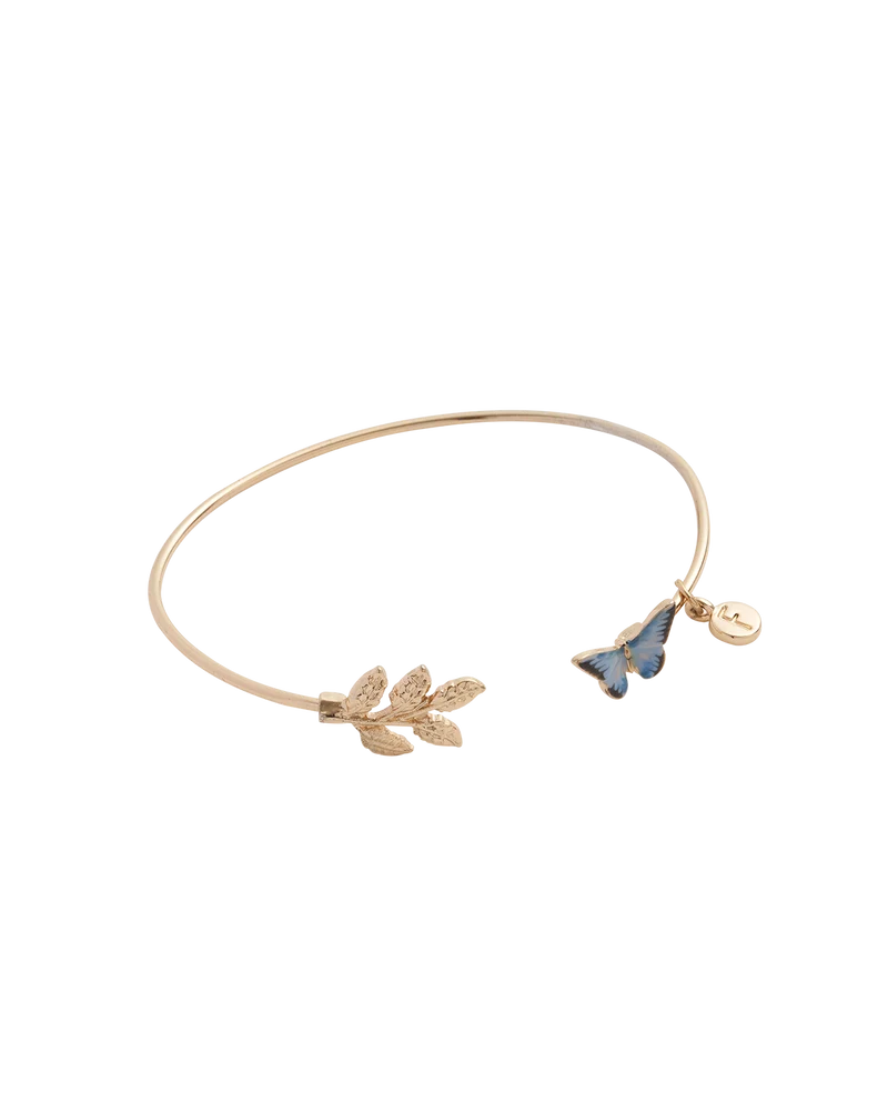 Enamel Blue Butterfly Bangle