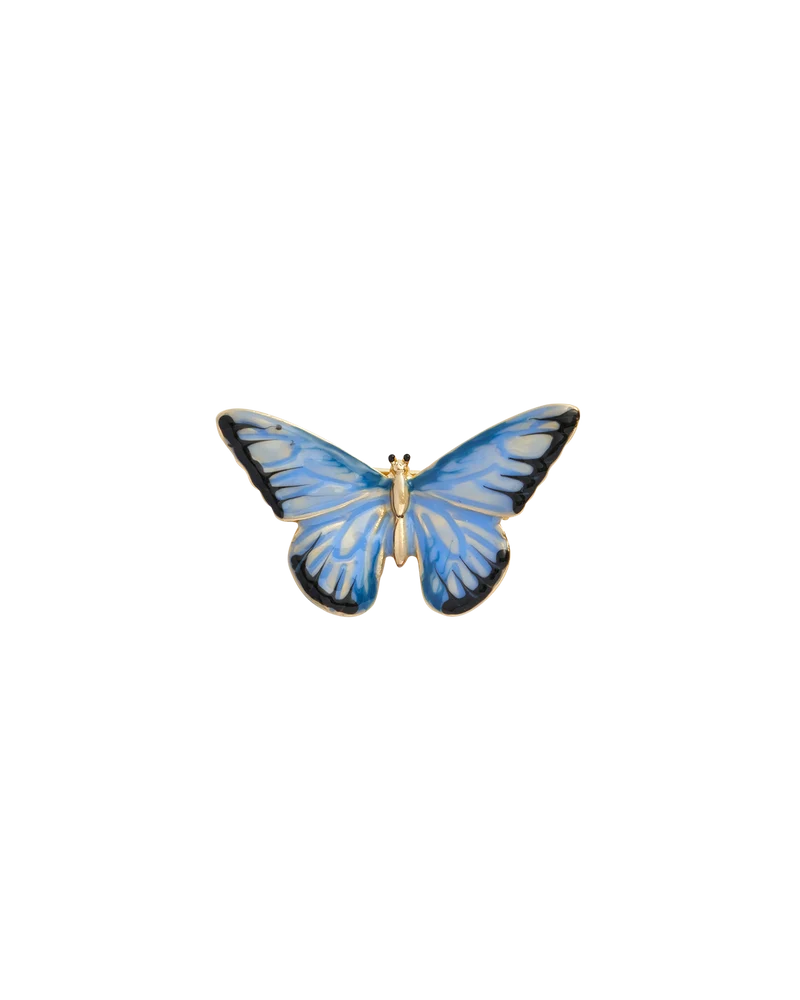 Enamel Blue Butterfly Brooch