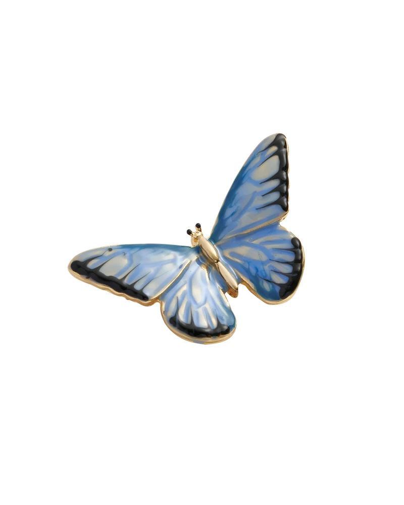 Enamel Blue Butterfly Brooch
