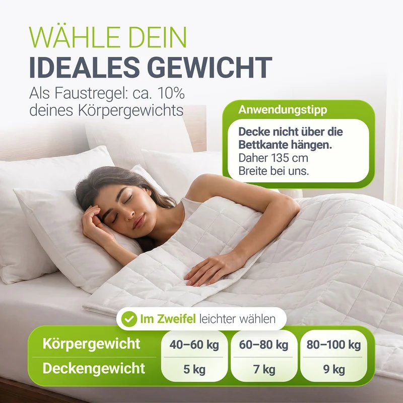 Gewichtsdecke 135x200 cm