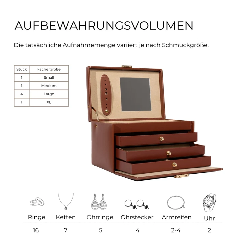 CORDOBA Schmuckkasten aus Leder