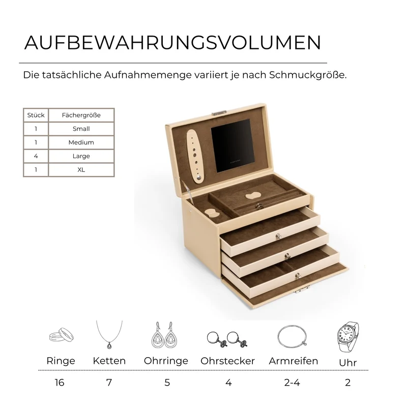 CORDOBA Schmuckkasten aus Leder