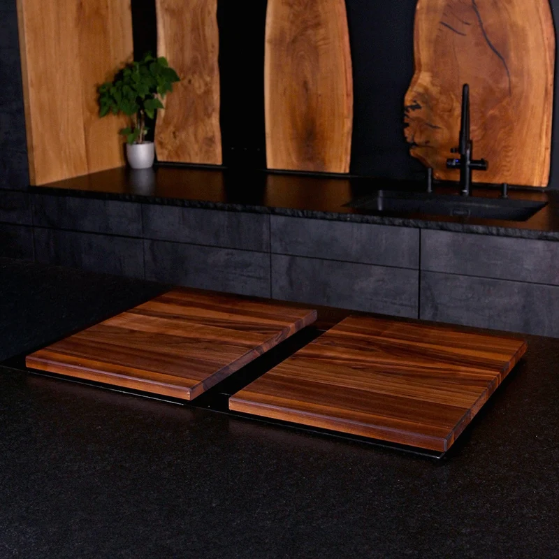 Two-Piece Wooden Hob Cover
