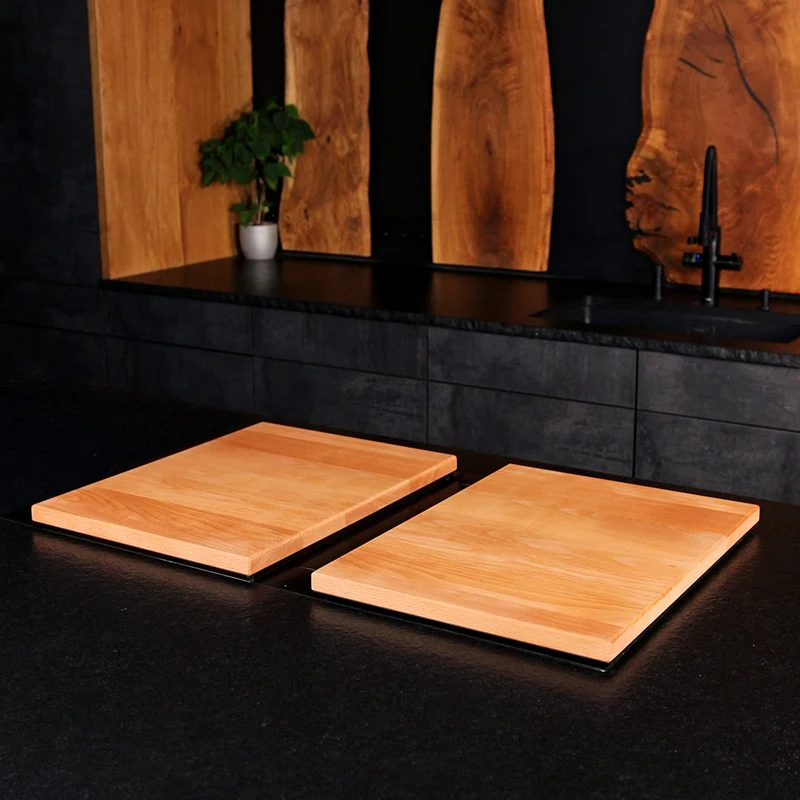 Two-Piece Wooden Hob Cover