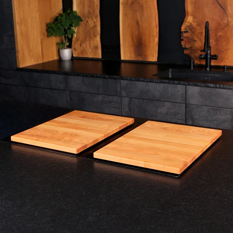 Two-Piece Wooden Hob Cover