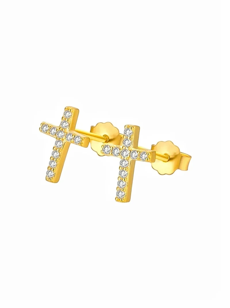 Zirkon Kreuz Ohrstecker