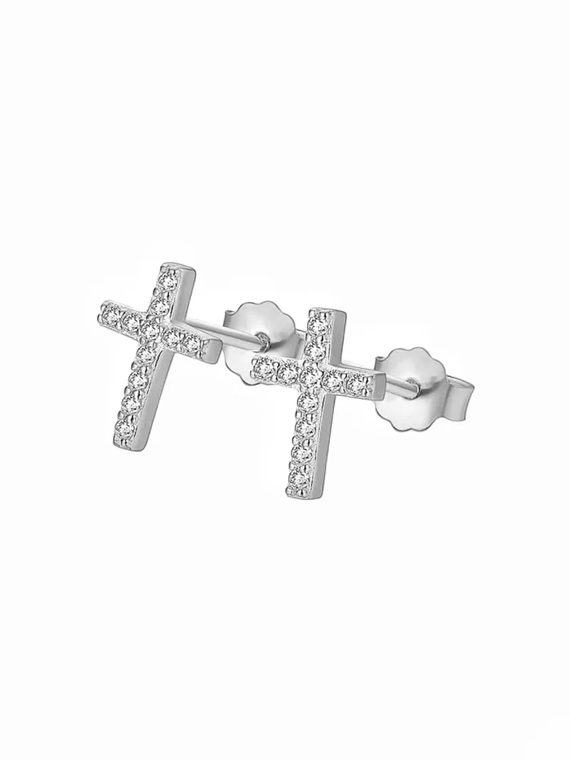 Zirkon Kreuz Ohrstecker