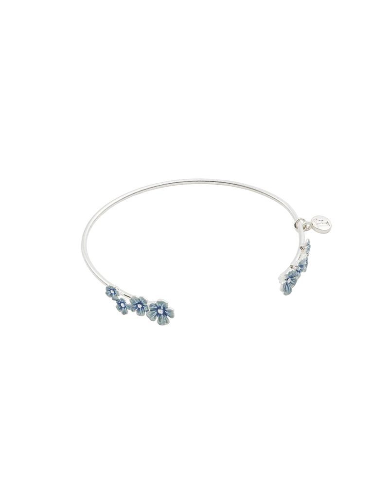 Forget Me Not Silver Bangle