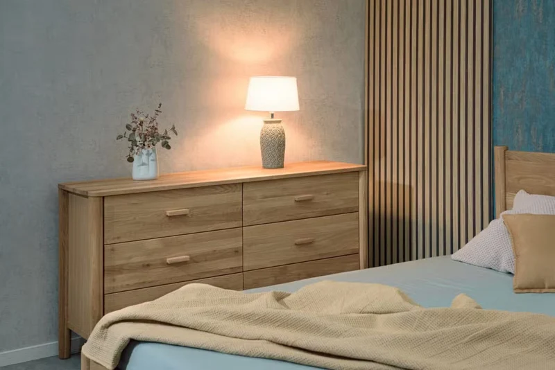 AURA-Bett aus massiver Eiche | VESKOR