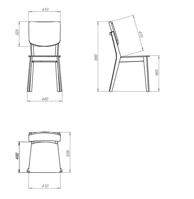 2er- oder 4er-Set „Tallin“-Esszimmerstühle, Gestell aus massiver Eiche, gepolstert | VESKOR