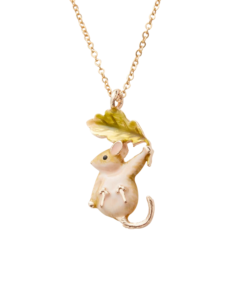 Enamel Dormouse Short Necklace