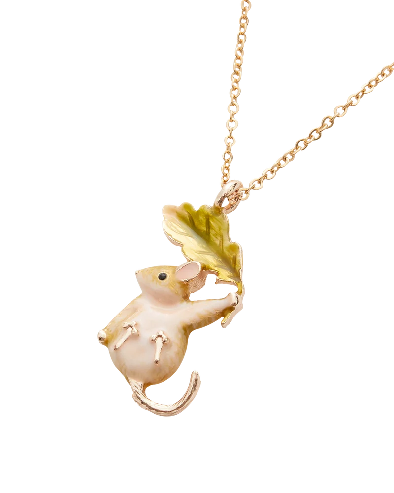 Enamel Dormouse Short Necklace