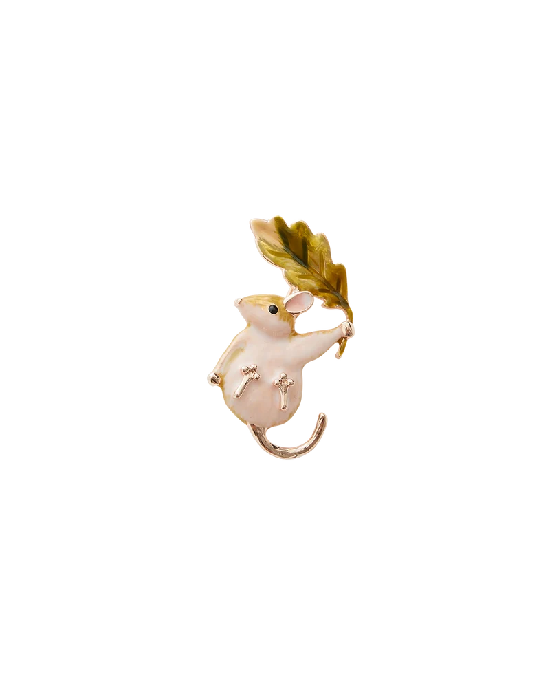 Enamel Dormouse Brooch