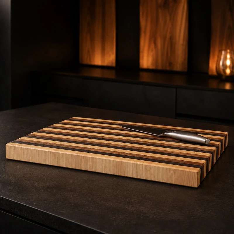 Birch, Oak & Walnut End Grain Cutting Board