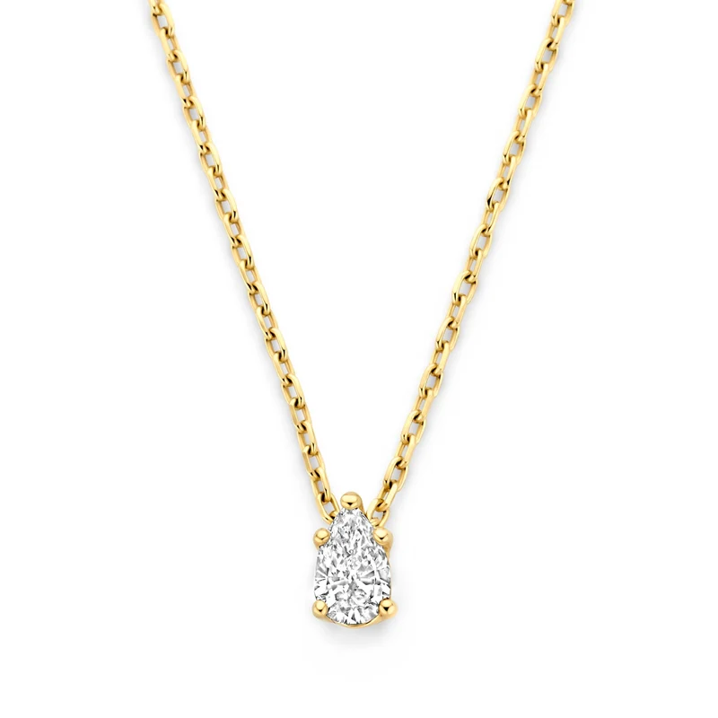 Isabel Bernard De la Paix Eloise 14 karat gold necklace with diamond 0.1 carat IBD350025