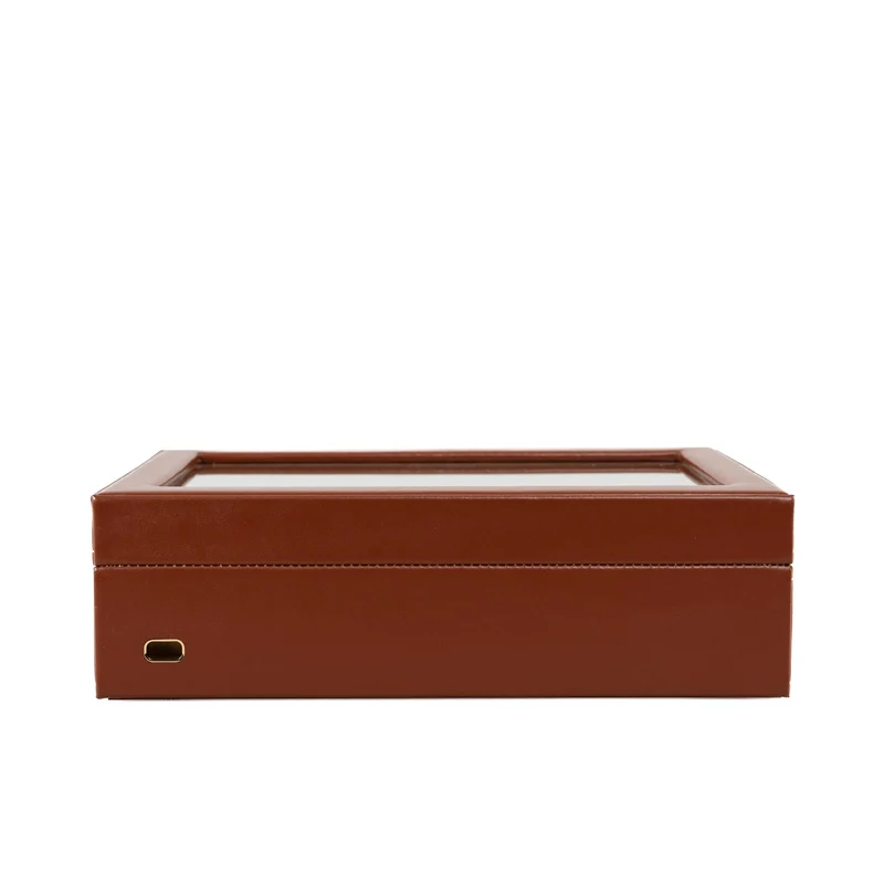 CORDOBA Uhrenbox für 10 Uhren aus Leder mit Glas