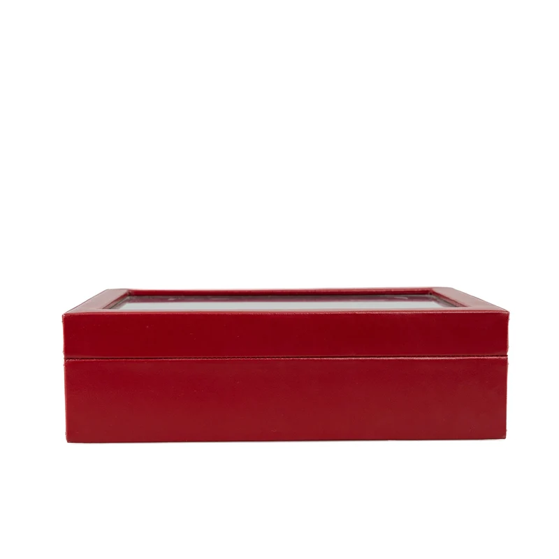 CORDOBA Uhrenbox für 10 Uhren aus Leder mit Glas