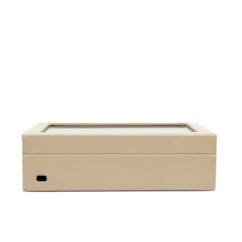 CORDOBA Uhrenbox für 10 Uhren aus Leder mit Glas
