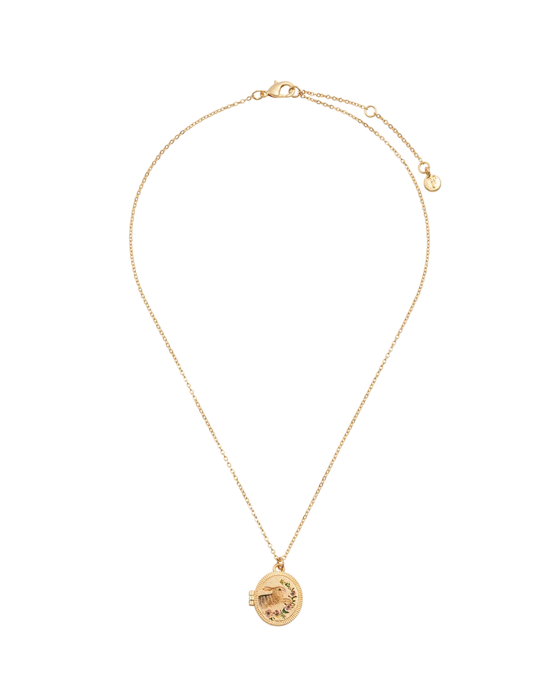 Running Bunny Locket Necklace