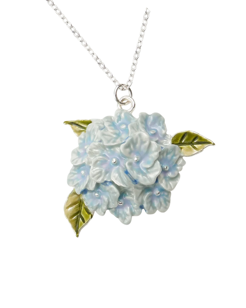 Hydrangea Silver Necklace