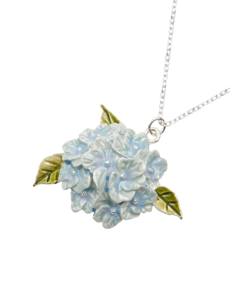 Hydrangea Silver Necklace