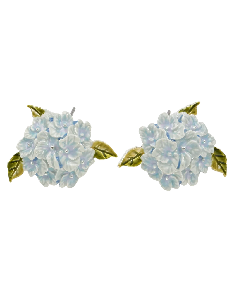 Hydrangea Silver Earrings
