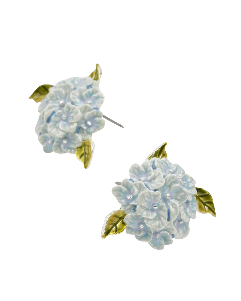 Hydrangea Silver Earrings
