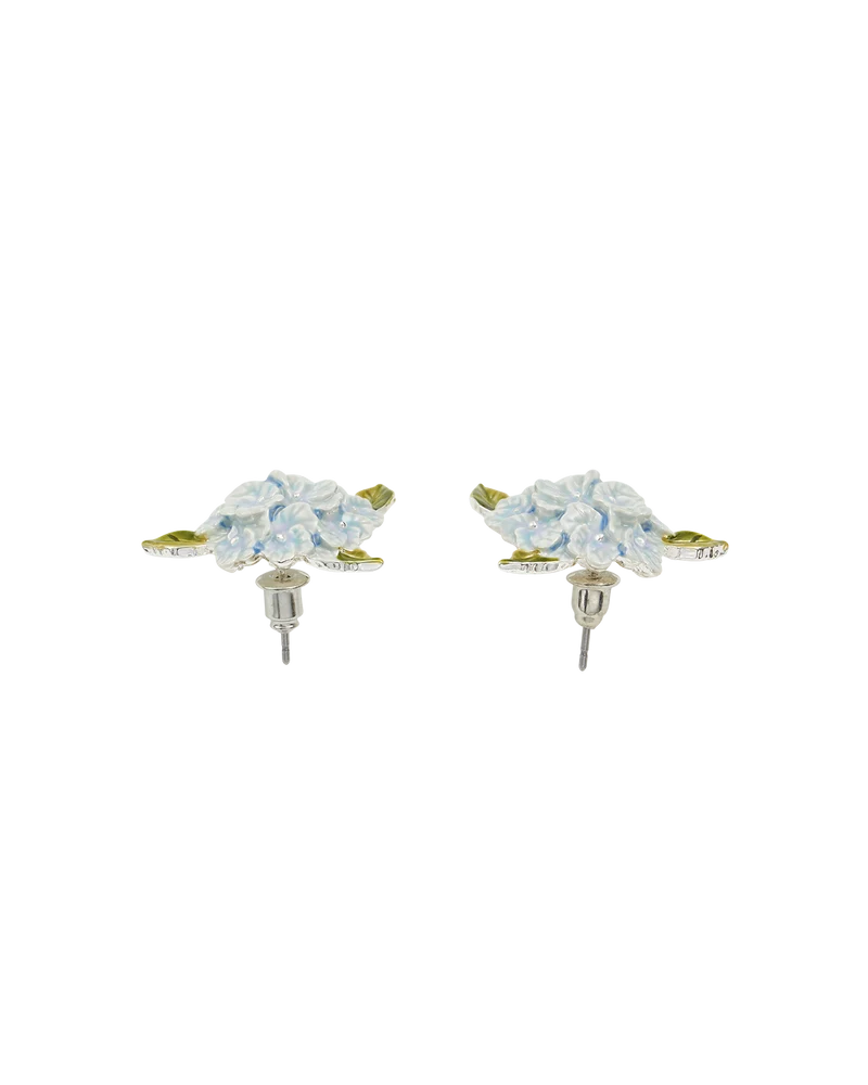 Hydrangea Silver Earrings