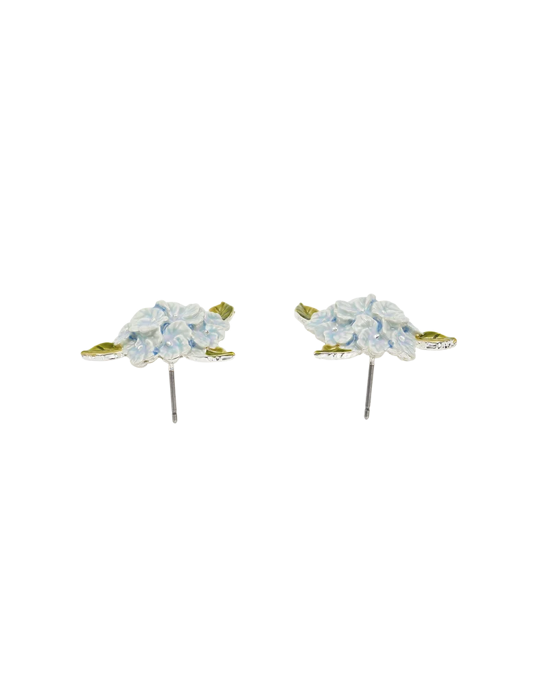 Hydrangea Silver Earrings