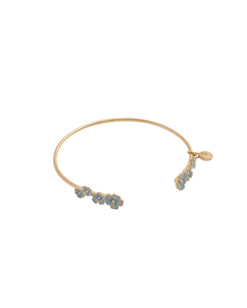 Gold Forget-Me-Not Bangle