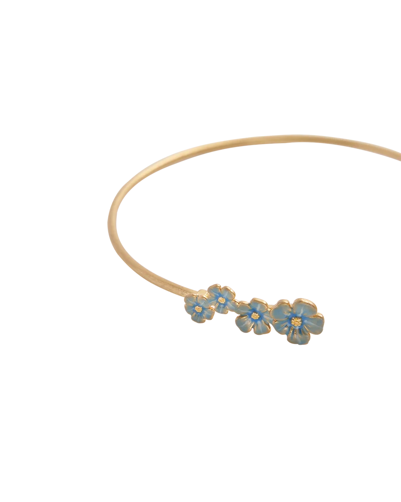 Gold Forget-Me-Not Bangle