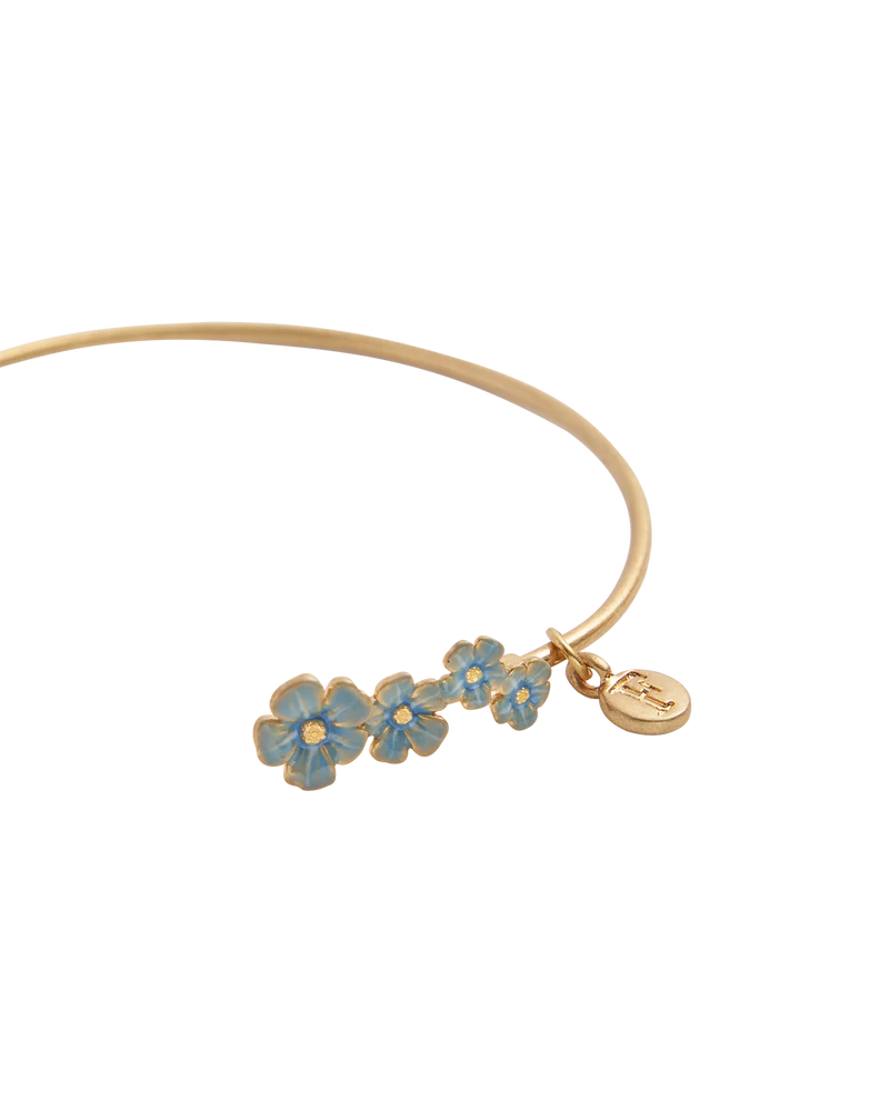 Gold Forget-Me-Not Bangle