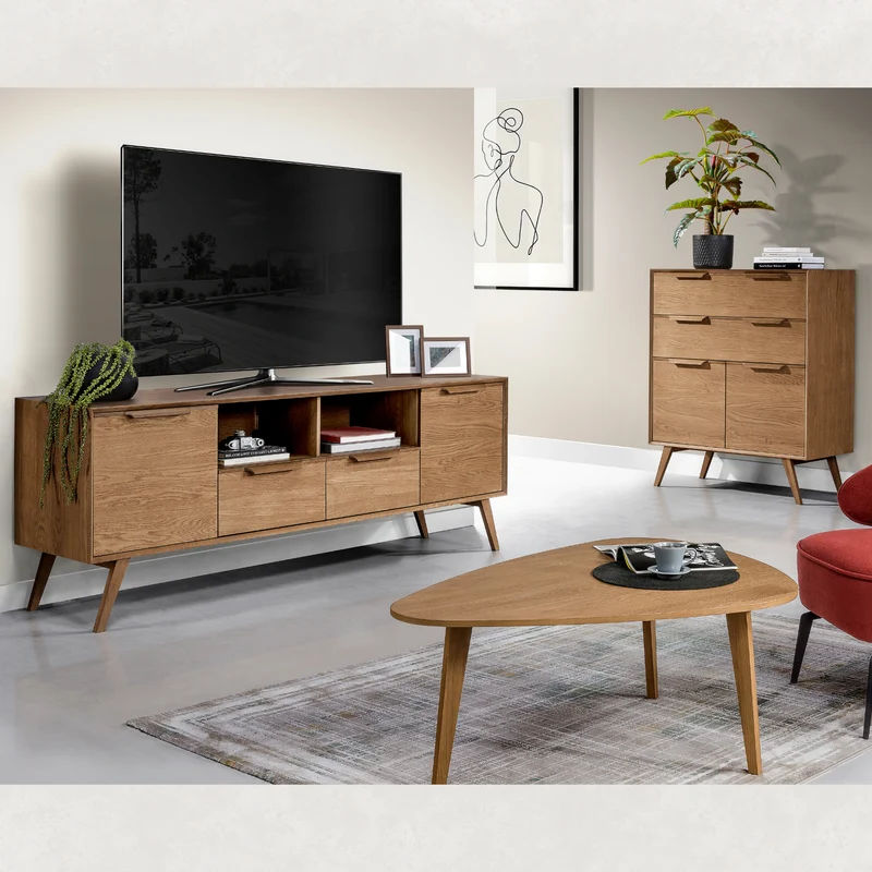 TV-Möbel aus Eichenholz LEO 25 | LoftStory