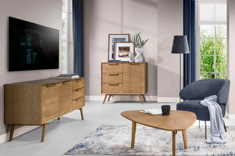 Kommode aus rustikalem Eichenholz LEO 12 | LoftStory