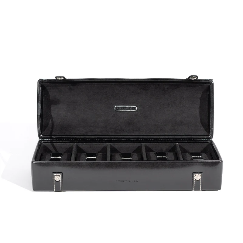 LONDON Uhrenbox für 5 Uhren aus Leder