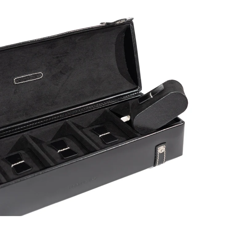 LONDON Uhrenbox für 5 Uhren aus Leder