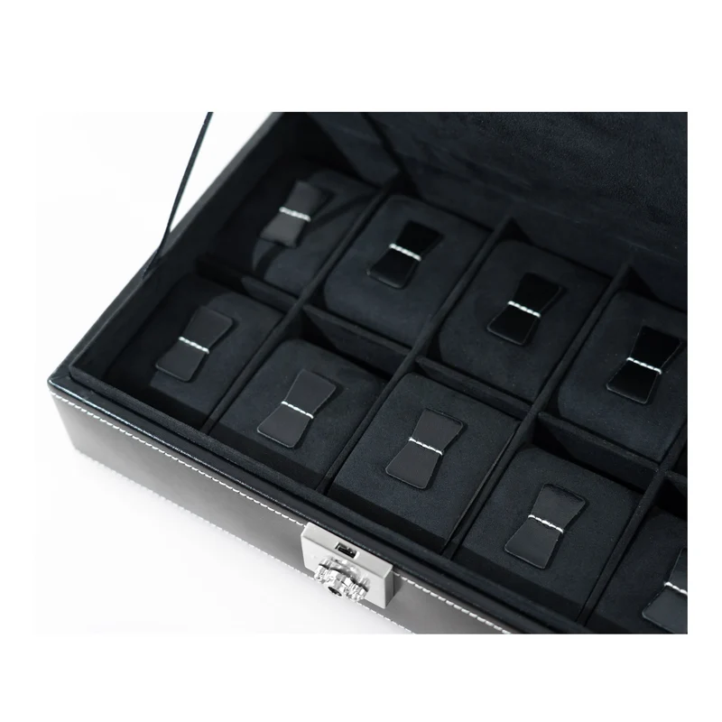 LONDON Uhrenbox für 10 Uhren aus Leder