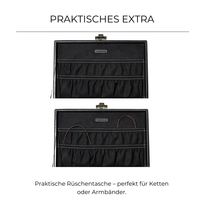 LONDON Uhrenbox für 10 Uhren aus Leder