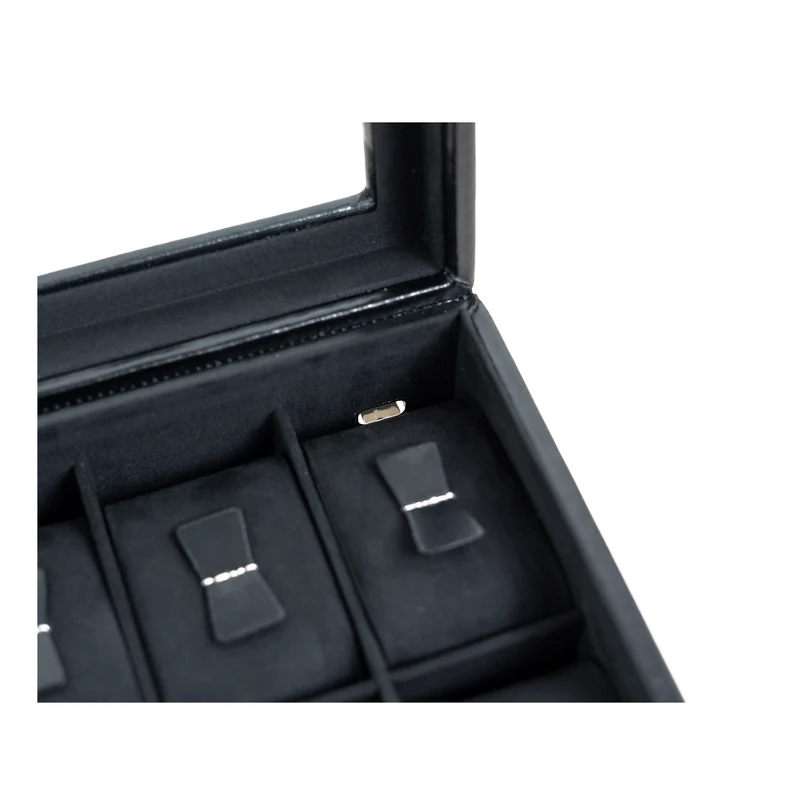 LONDON Uhrenbox für 10 Uhren aus Leder mit Glas