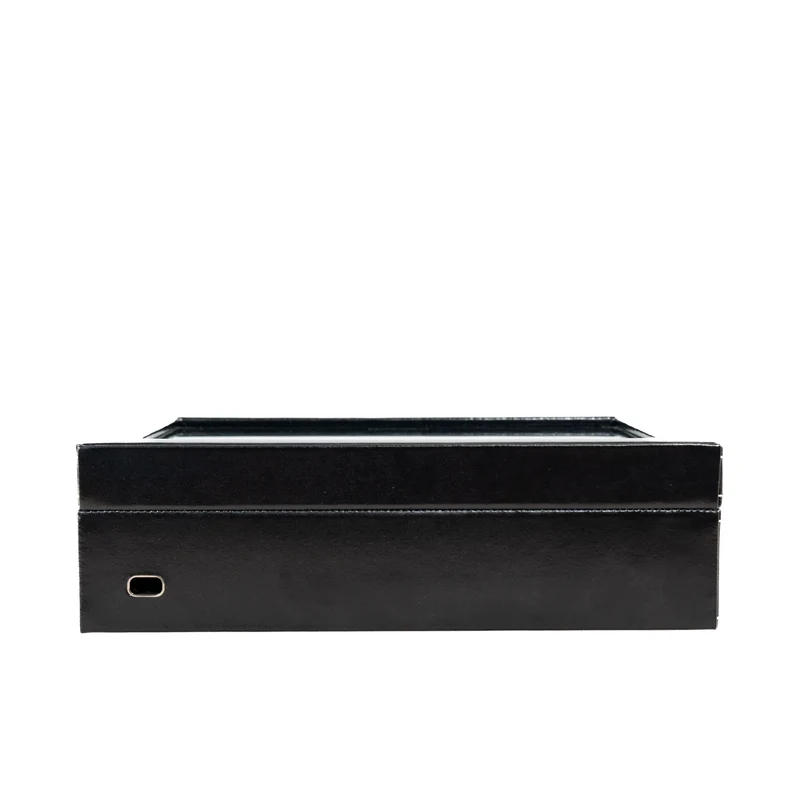 LONDON Uhrenbox für 10 Uhren aus Leder mit Glas