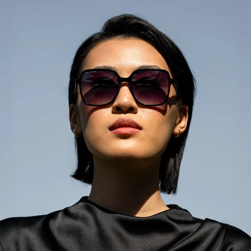 Isabel Bernard La Villette Rene Schwarz Quadratisch Sonnenbrille IB400000-01-01